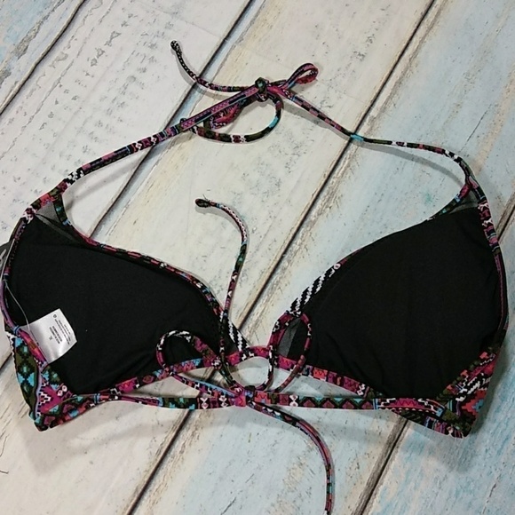 MOSSIMO swim top coral/olive/black size Large - Picture 5 of 5